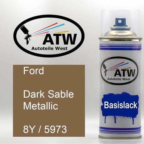 Ford, Dark Sable Metallic, 8Y / 5973: 400ml Sprühdose, von ATW Autoteile West.